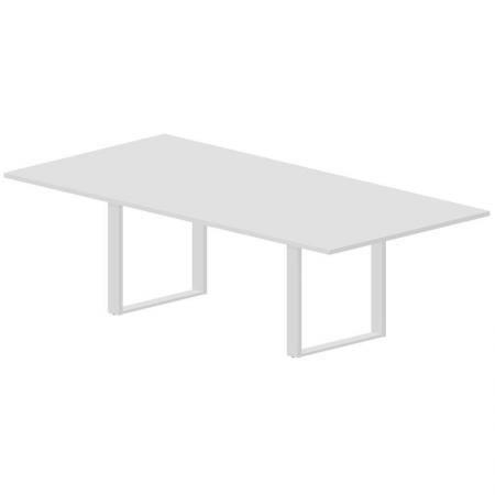 Стол для переговоров Virtus на металлокаркасе (белый, 2400х1200х720 мм)